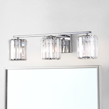 Coco Prism Vintage Metal/Glass Classic Glam LED Vanity Light - JONATHAN Y